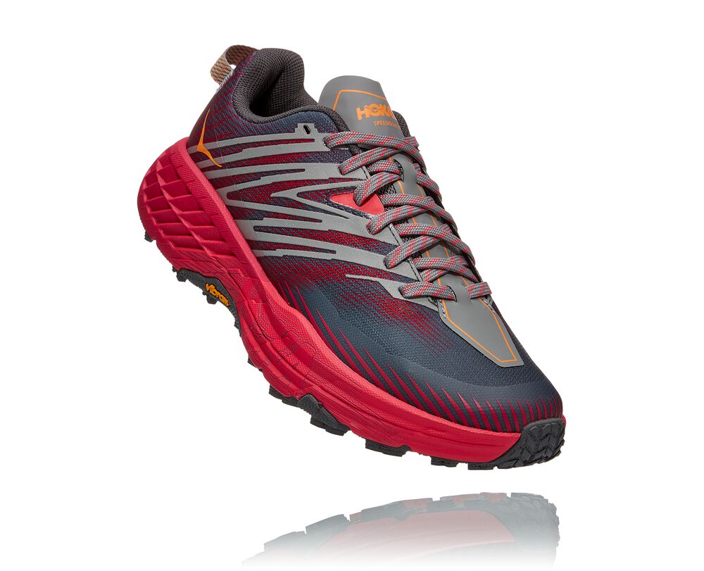 Hoka One One Speedgoat 4 Terränglöparskor Dam MörkGrå/Rosa - SE-5264886